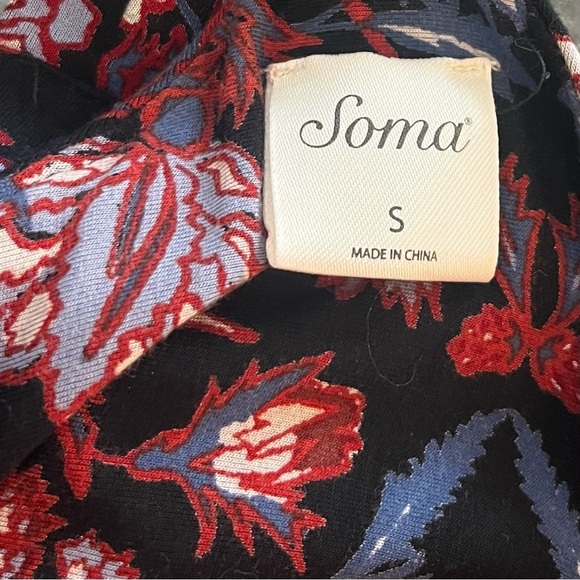 Soma Paisley Floral Maxi Dress Navy Rust Small - Picture 6 of 11